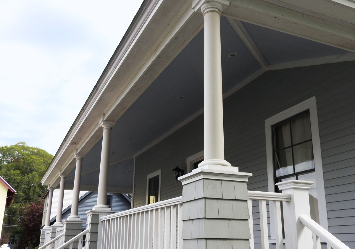 New roof, siding, and porch